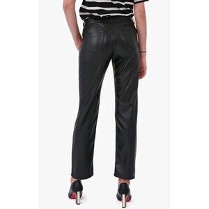 NEW Balleay Black Faux Leather Butt‑Lift Straight Leg Pants Women’s XXL Stretch